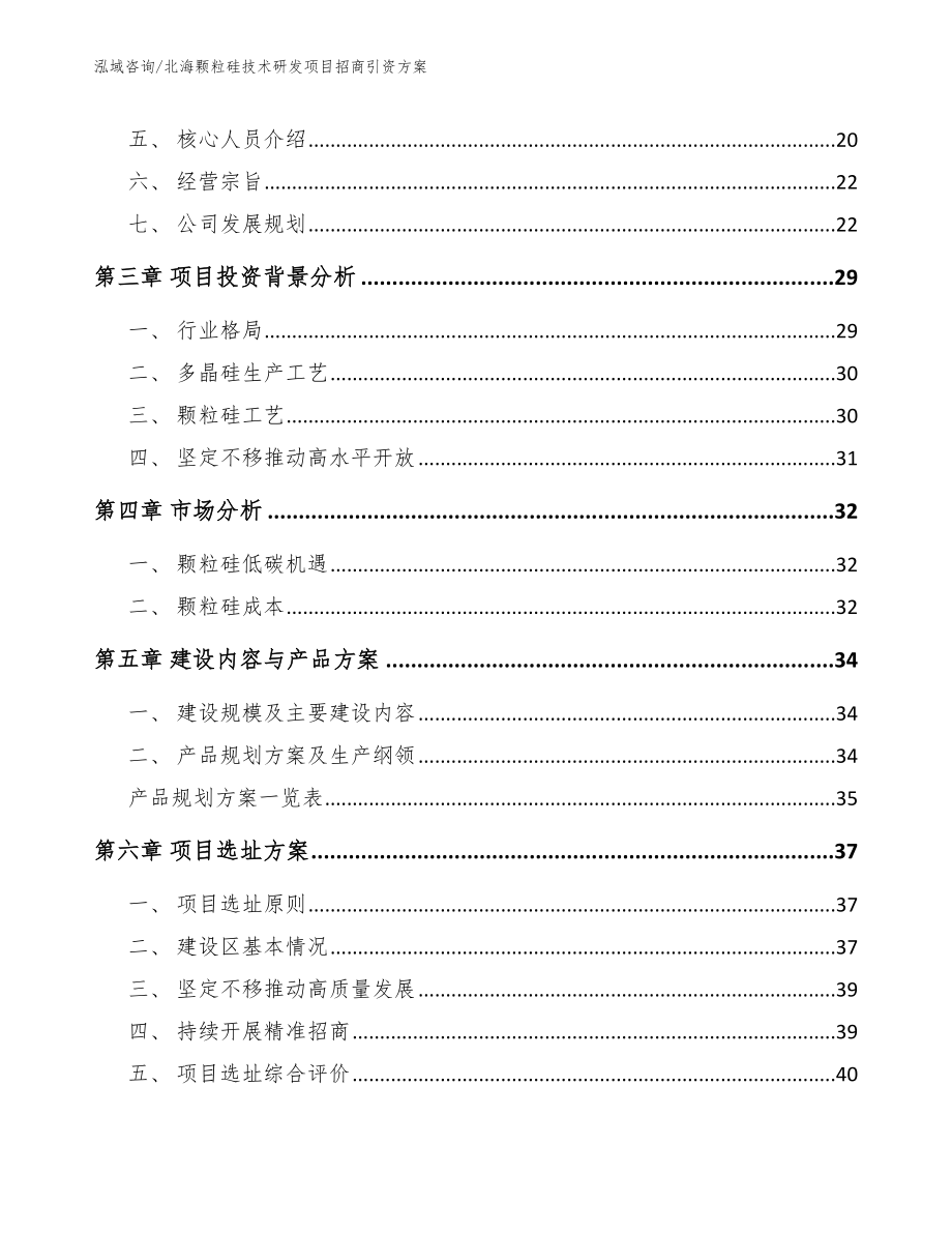 北海颗粒硅技术研发项目招商引资方案（范文参考）_第2页