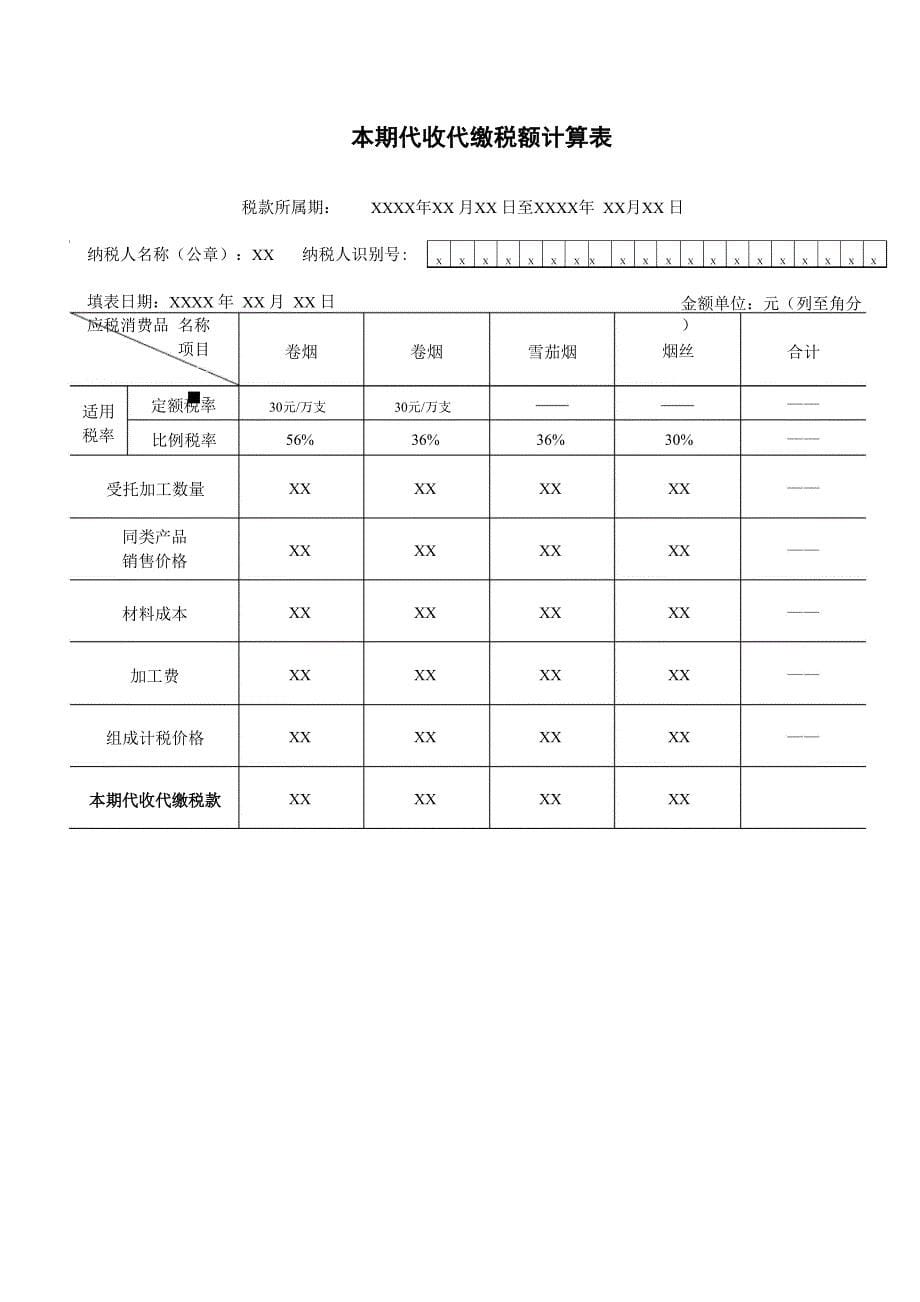 烟类应税消费品消费税纳税申报表_第5页