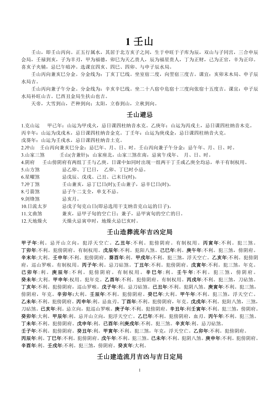 风水24山定凶吉最新整理_第1页