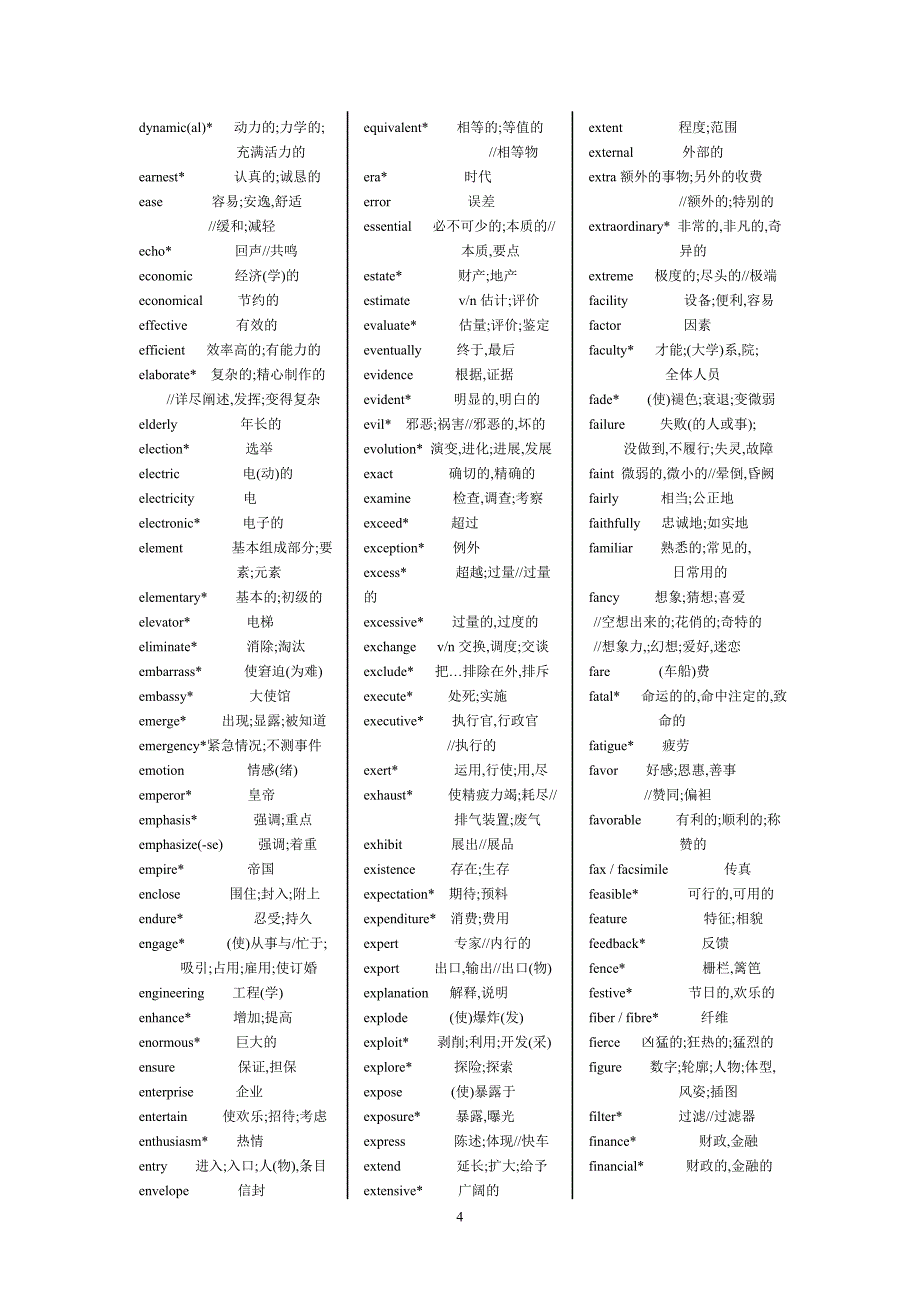 英语AB级大纲词汇表.doc_第4页