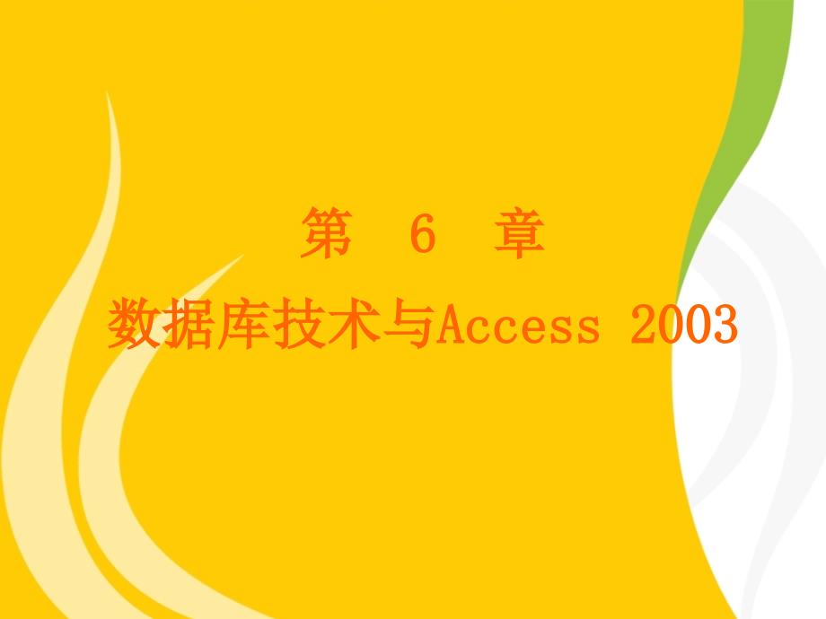 第6章数据库技术与Access2003_第1页