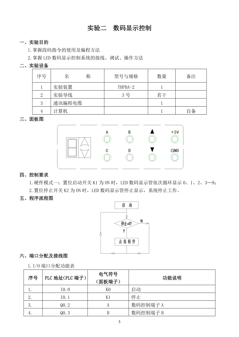 THPBA2型实训指导书含使用说明书_第5页