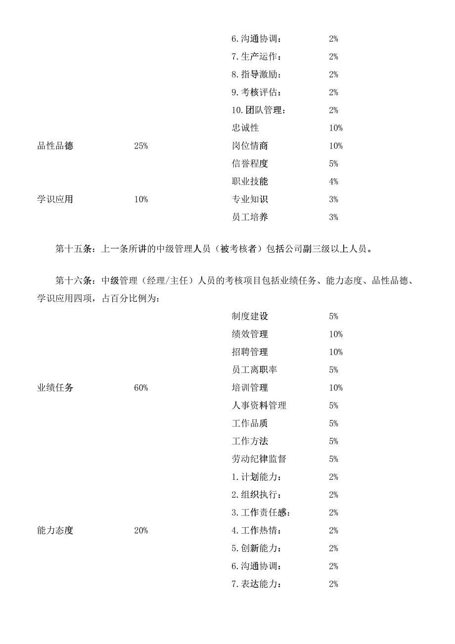 优秀绩效考核方案范本_第5页