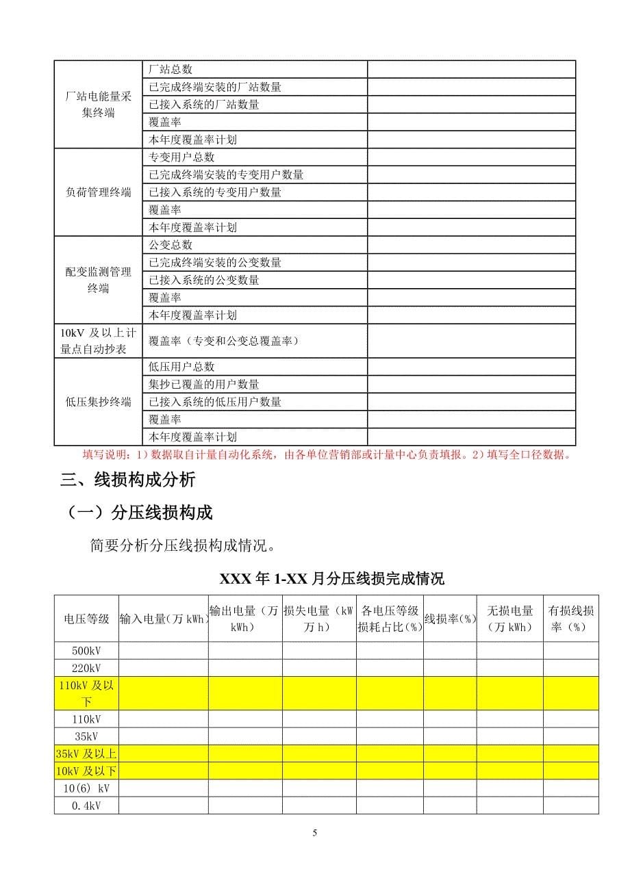 供电局线损分析报告模版()_第5页