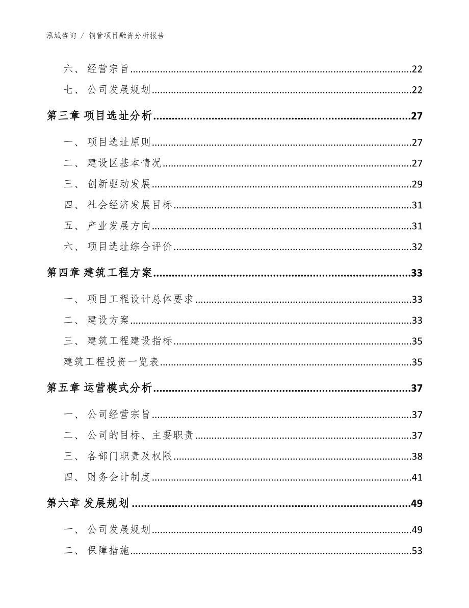铜管项目融资分析报告_范文模板_第3页