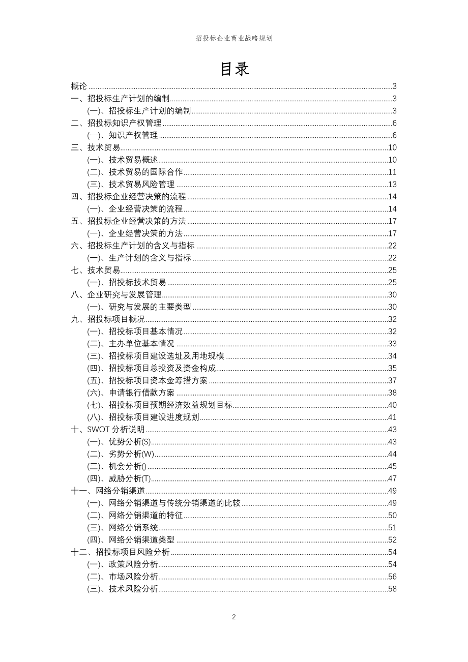 2023年招投标企业商业战略规划_第2页