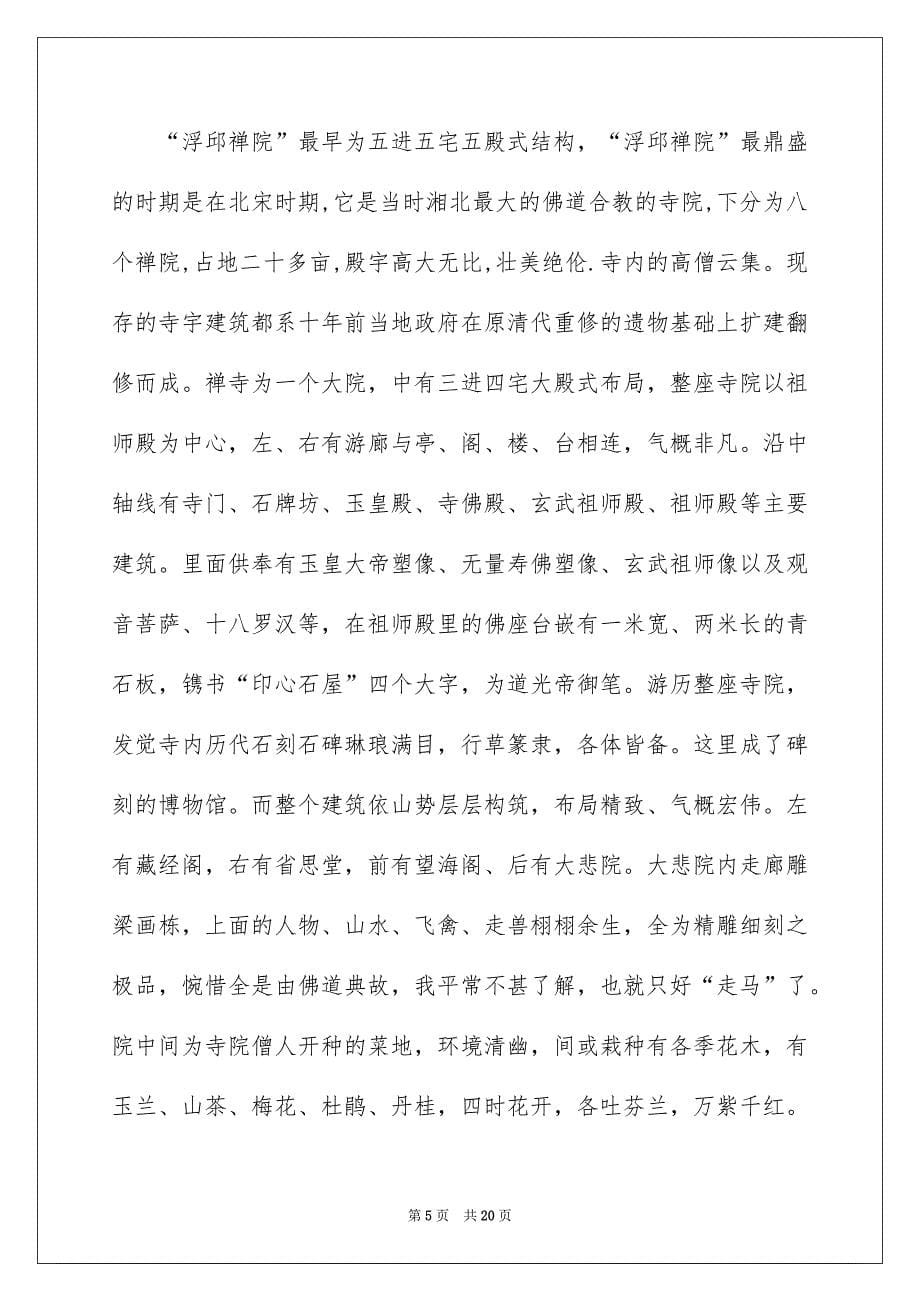 中学游记作文集锦六篇_第5页