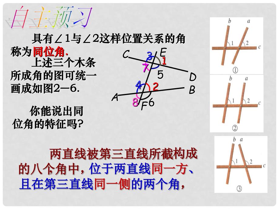 七年级数学下册 2.2 探索直线平行的条件课件1 （新版）北师大版_第4页