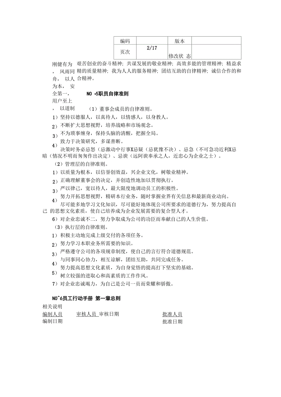 外资企业人力资源员工手册范本DOC18页精品文档19页_第2页