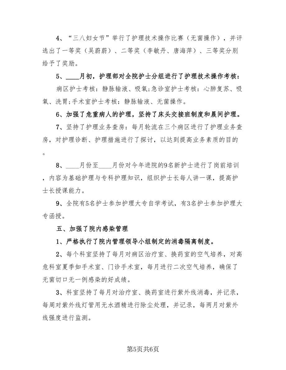 2023年度主管护师个人总结（2篇）.doc_第5页