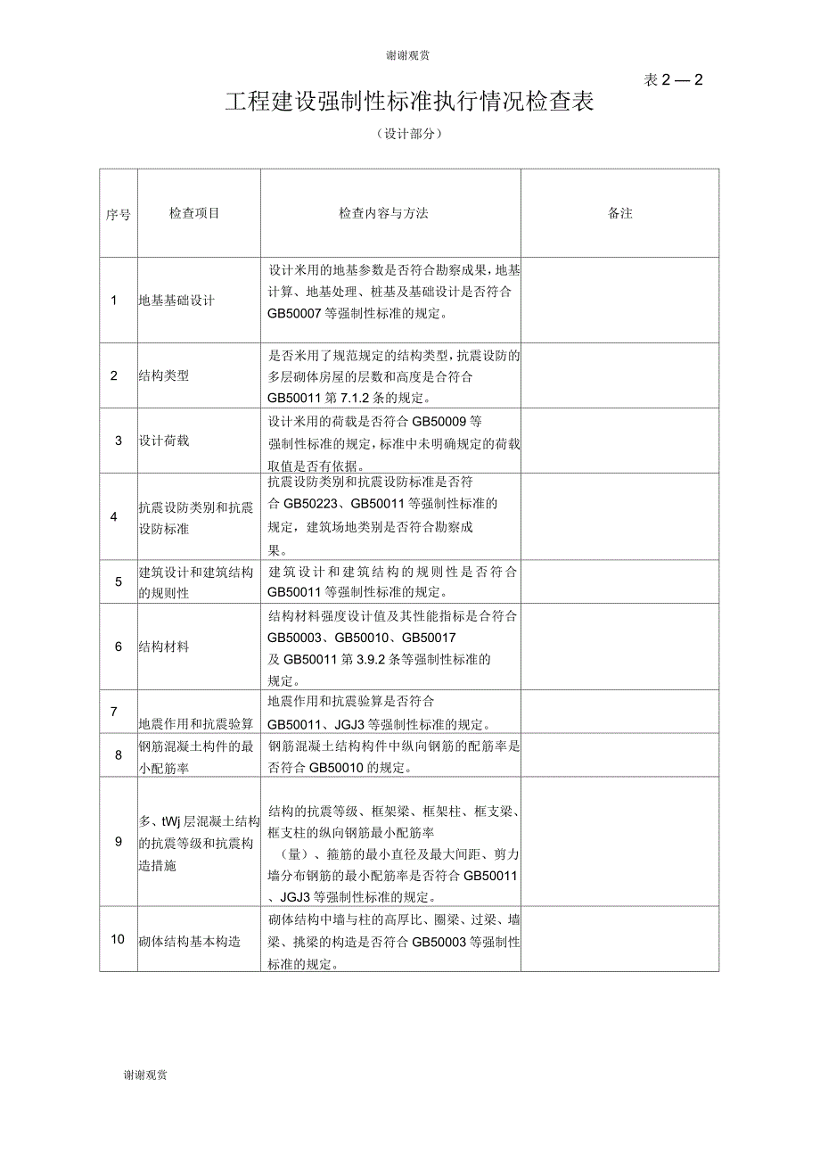 受检工程基本情况表_第3页