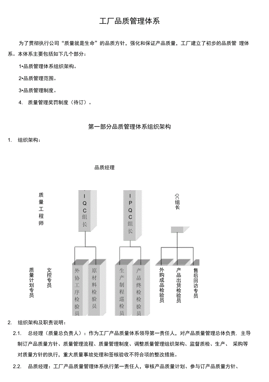 完整版工厂品质管理体系通用版_第1页