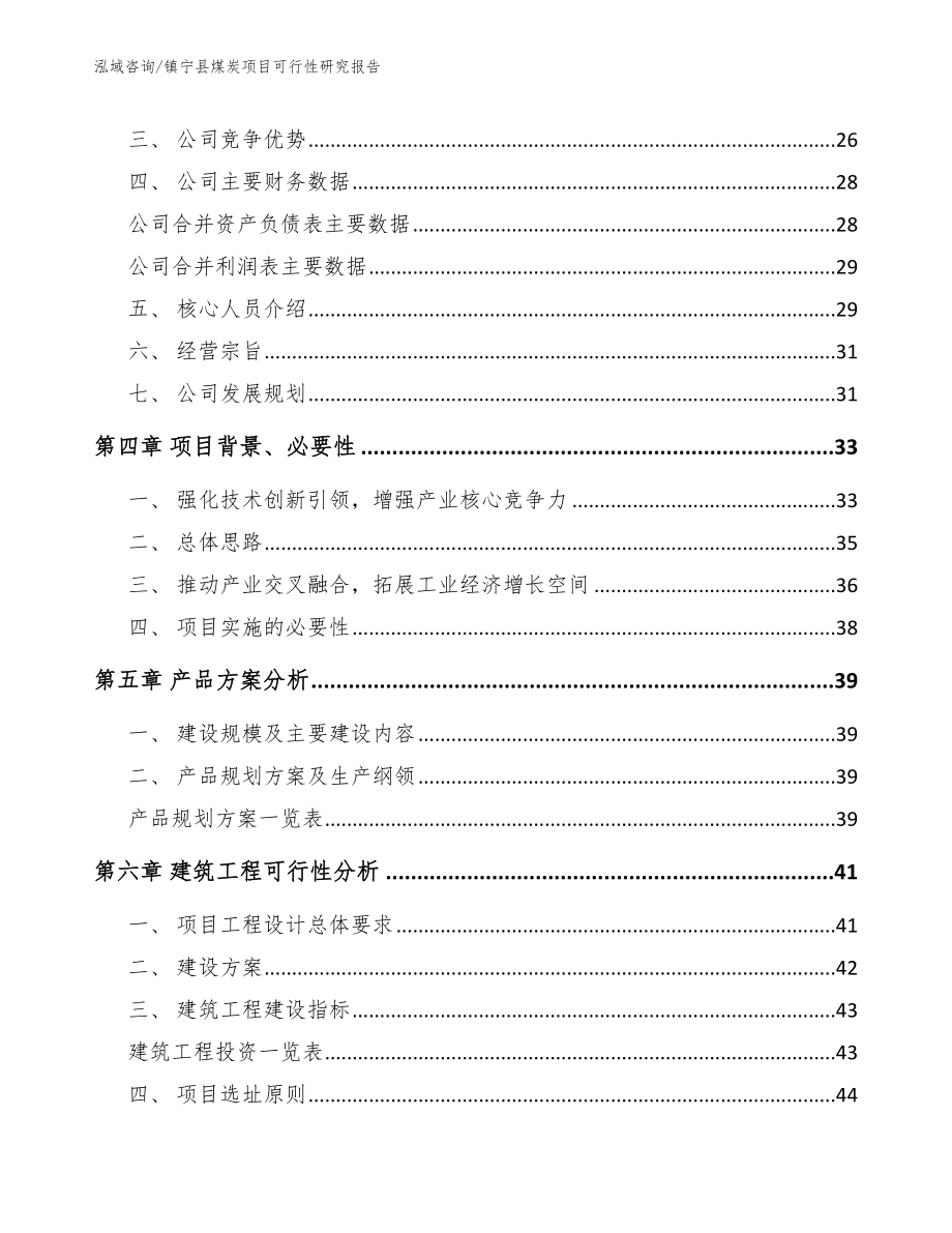 镇宁县煤炭项目可行性研究报告模板范文_第3页