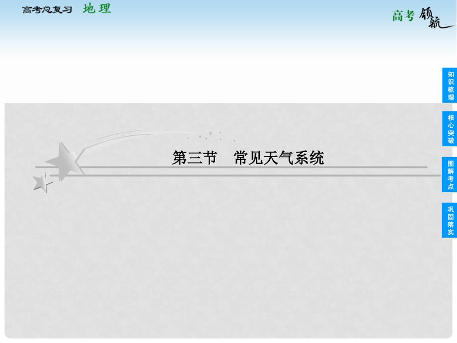 高考地理总复习 23 常见天气系统课件 新人教版必修1_第1页