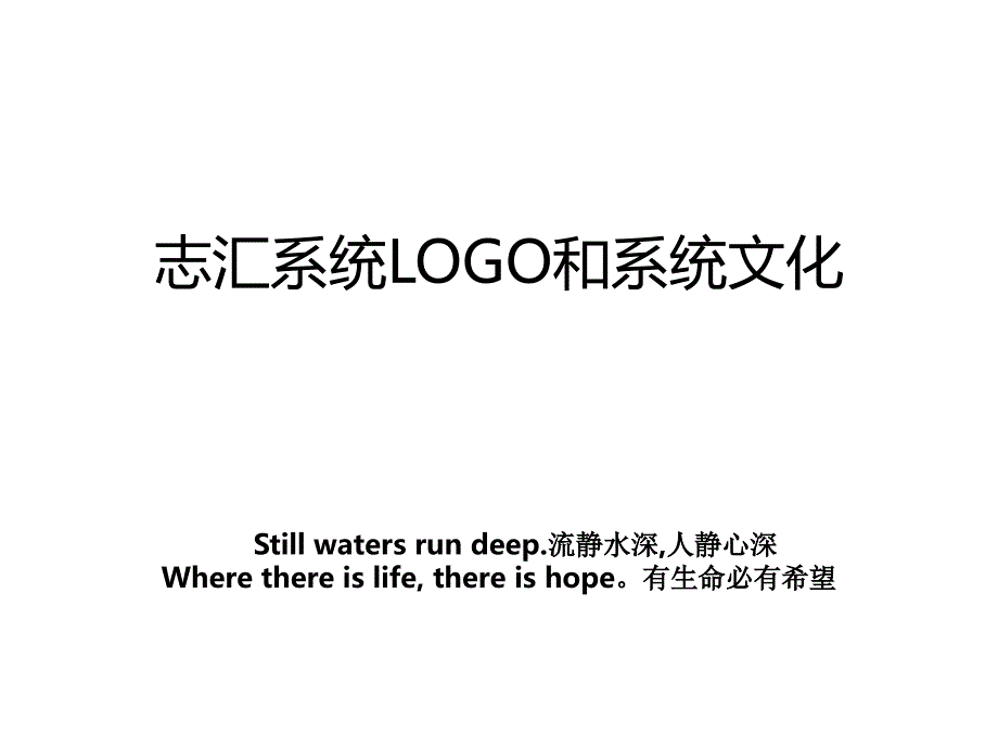 志汇系统LOGO和系统文化_第1页