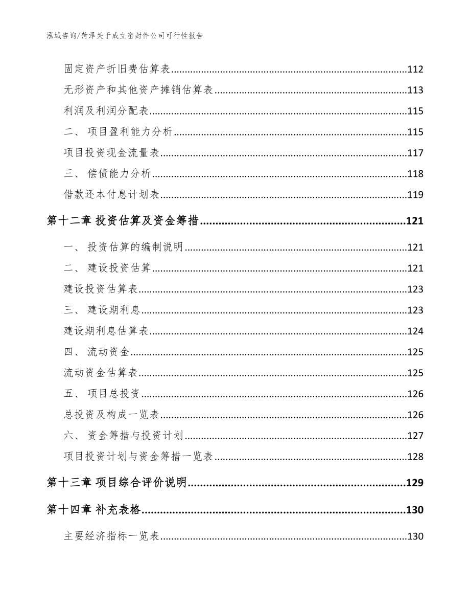 菏泽关于成立密封件公司可行性报告【模板范文】_第5页