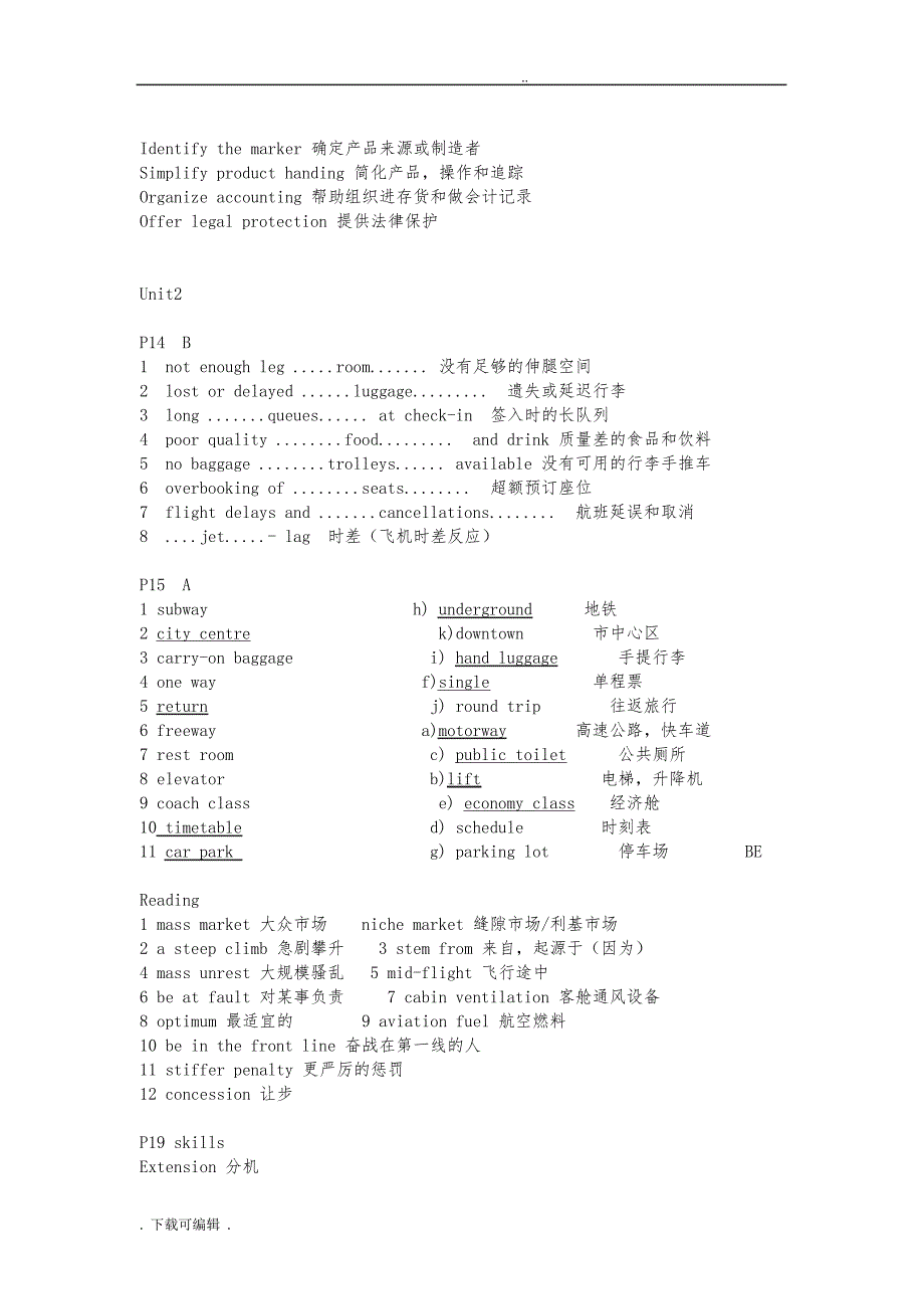 体验商务英语综合教程3第二版_重点词汇_第2页