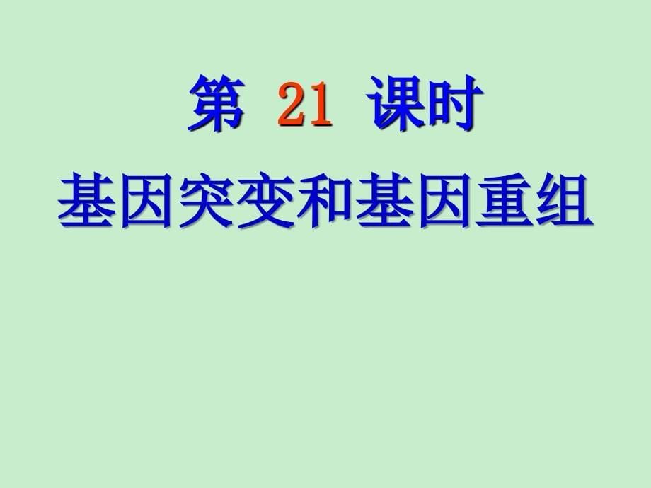 高三生物一轮人教版专项课件第7单元生物变异育种和进化第21课时基因突变和基因重组_第5页