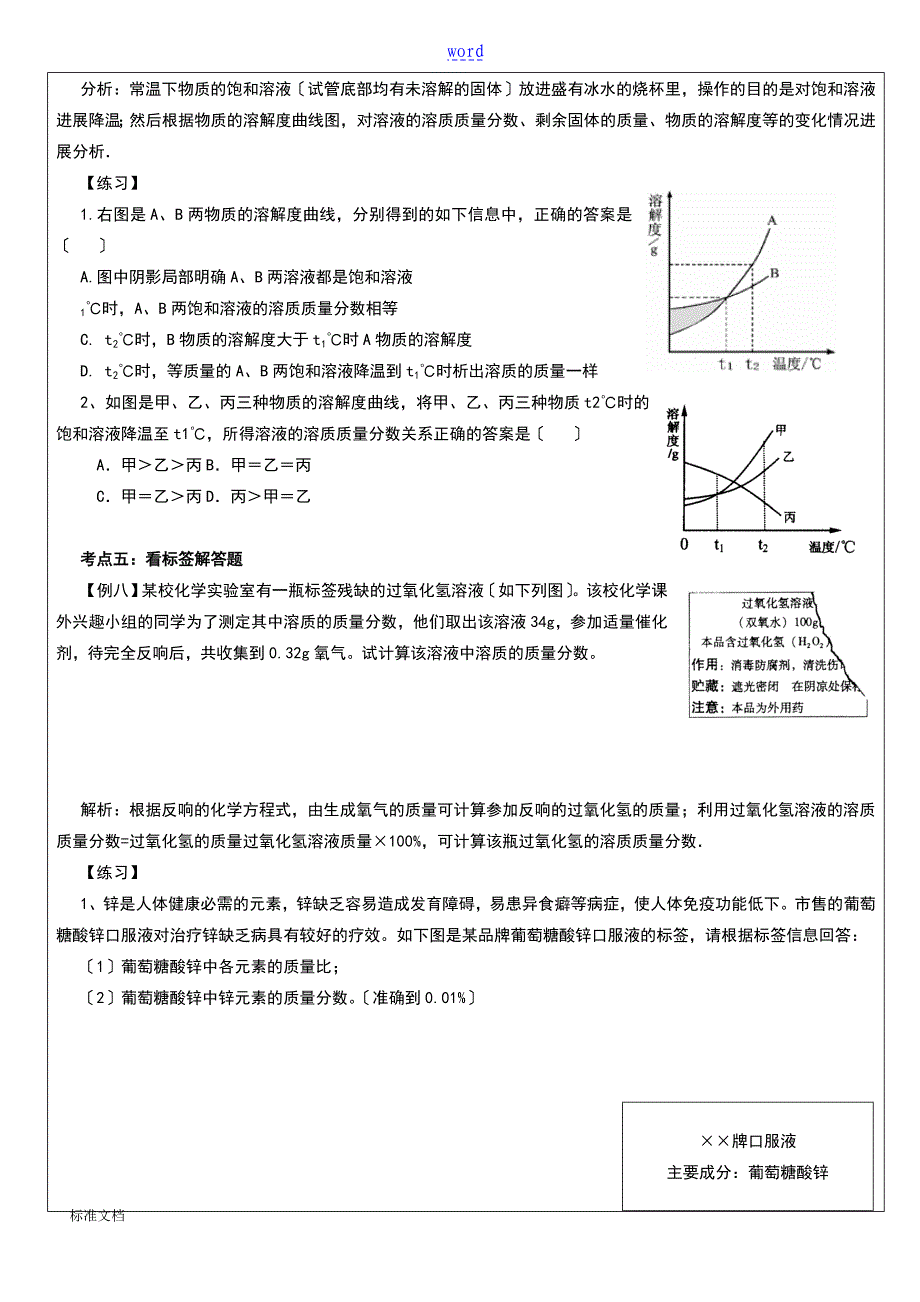 初三化学总复习专题图像_第4页