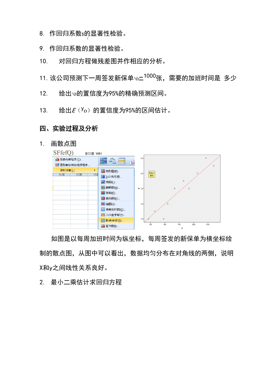 一元线性回归分析实验报告_第4页