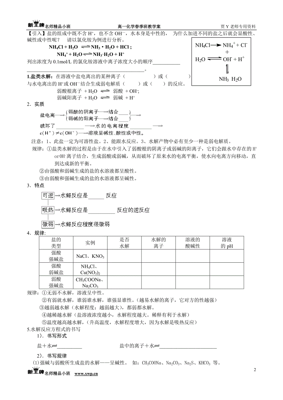 第7章7.3盐溶液的酸碱性.doc_第2页