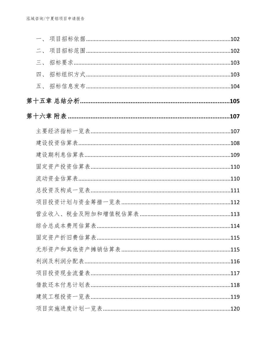 宁夏铝项目申请报告【范文模板】_第5页
