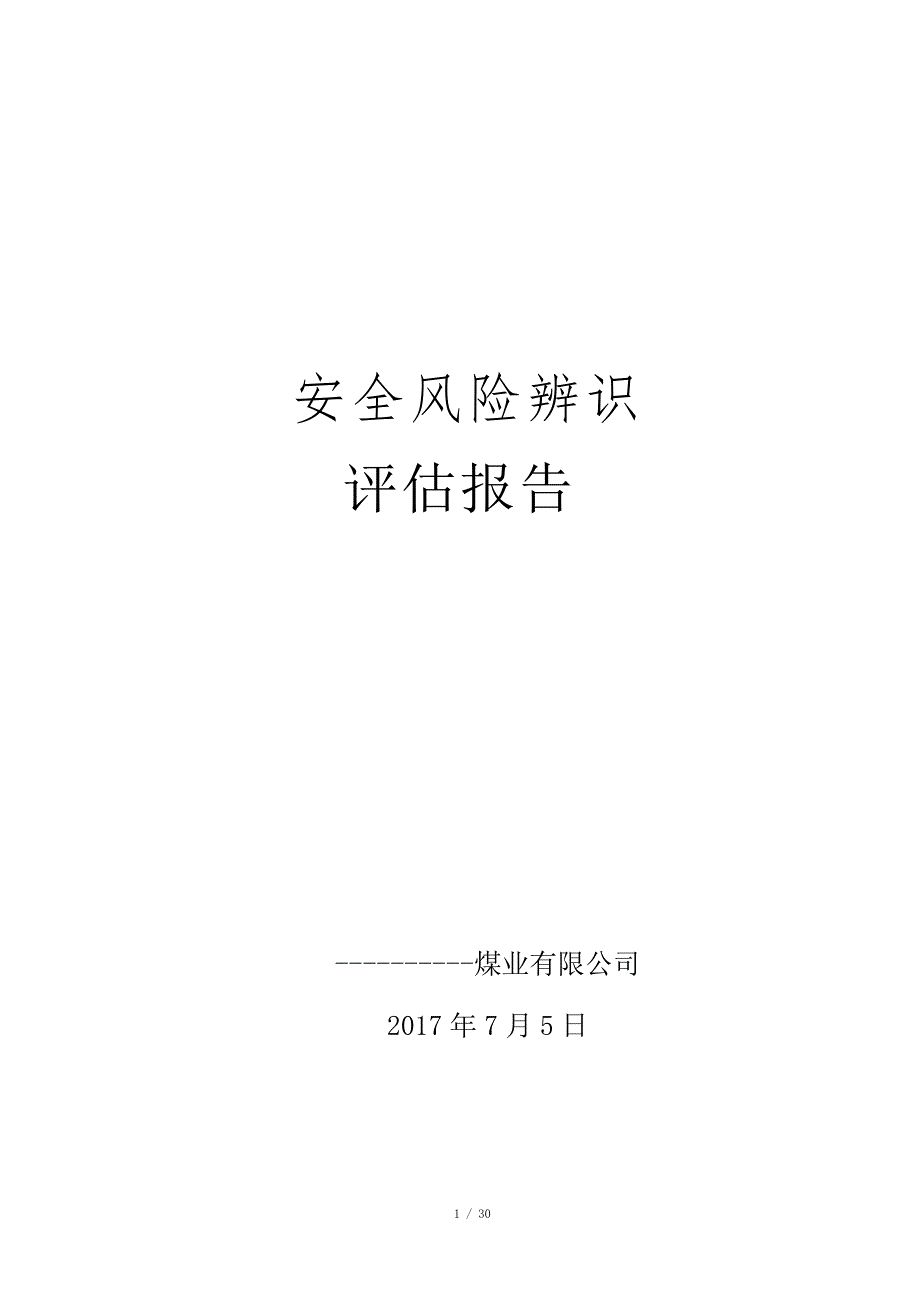 安全风险辨识评估报告_第1页