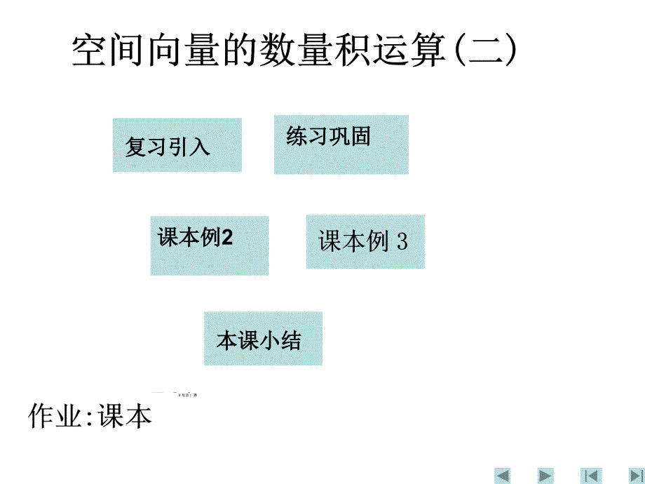 空间向量的数量积运算(二)-(新人教选修2-1)_第1页