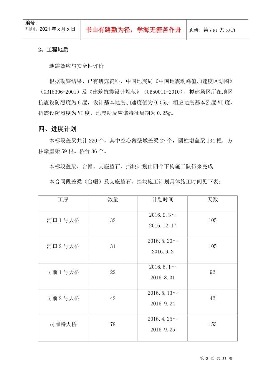 盖梁桥台施工方案培训资料_第5页