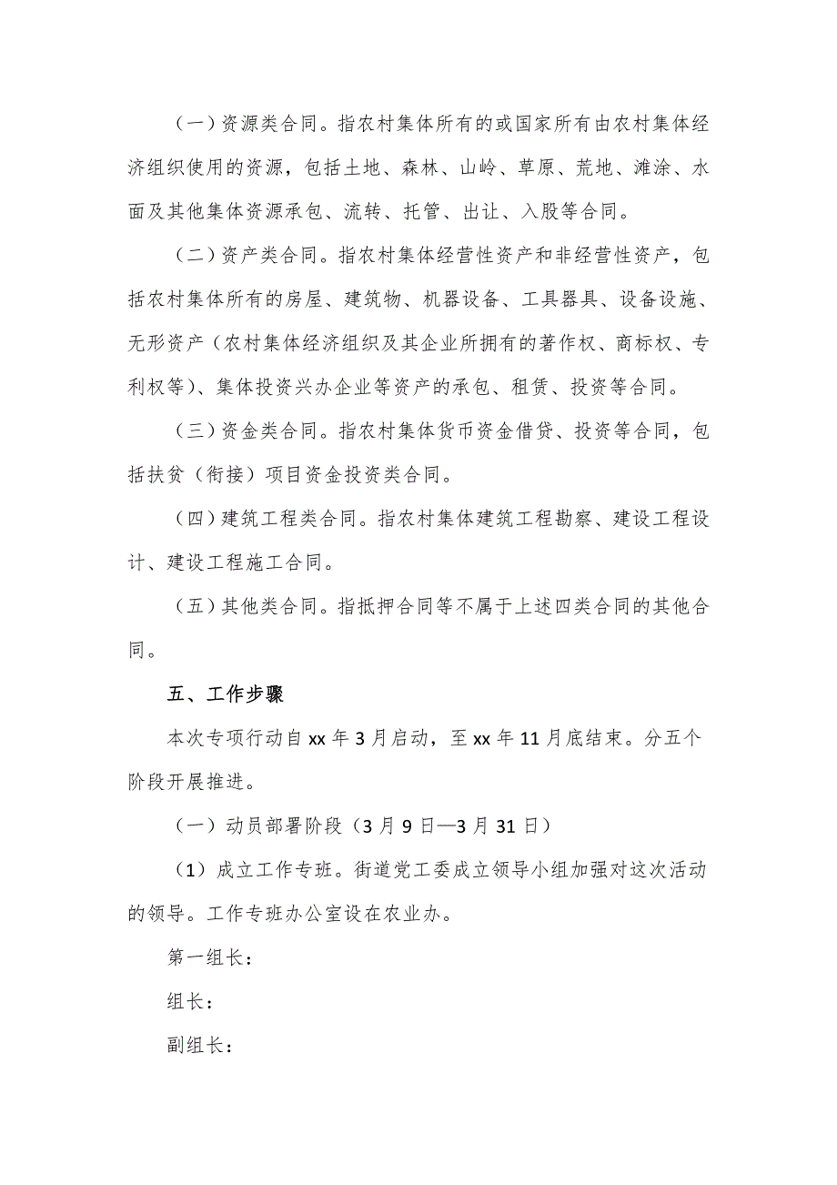 关于开展“农村集体经济合同清理规范专项行动”的实施方案_第3页