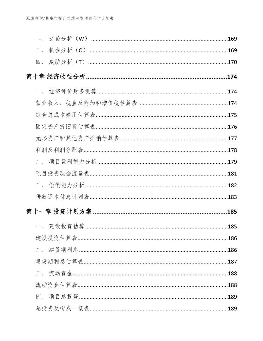 集安市提升传统消费项目合作计划书【范文模板】_第5页