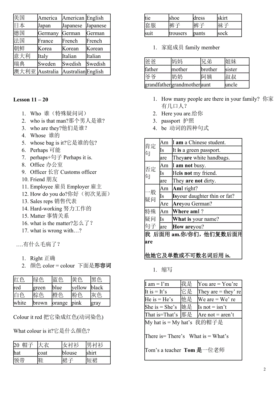 新概念第一册_短语总结_上_第2页