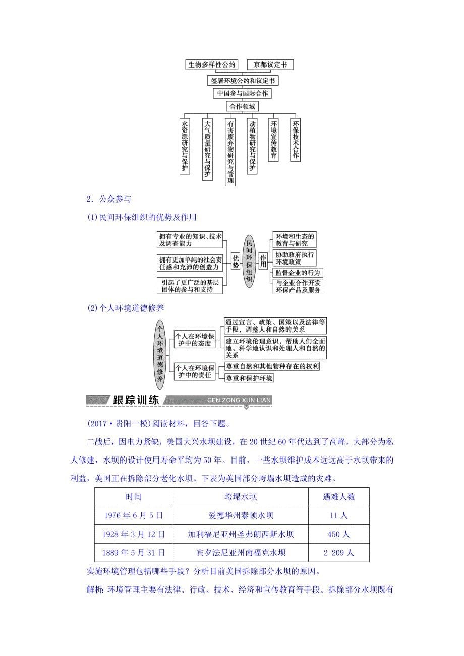 高考地理大一轮复习文档：选修6　环境保护 第43讲 环境与环境问题、环境管理与公众参与 Word版含答案_第5页