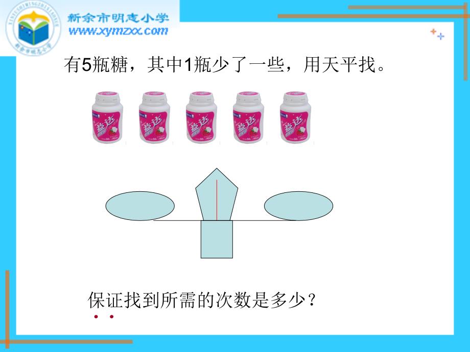 人教版五年级数学下册第七单元数学广角找次品课件_第4页