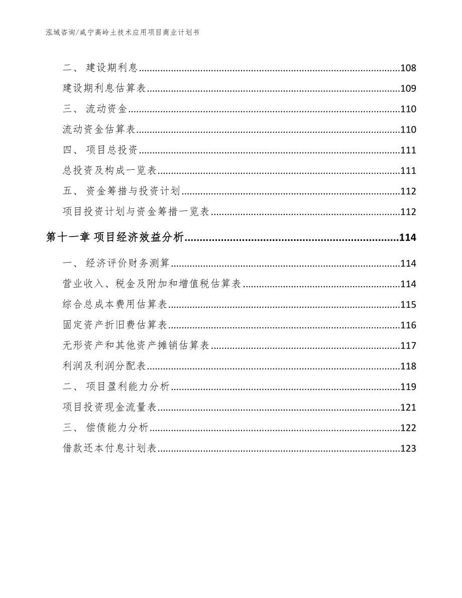 咸宁高岭土技术应用项目商业计划书（模板范文）_第5页