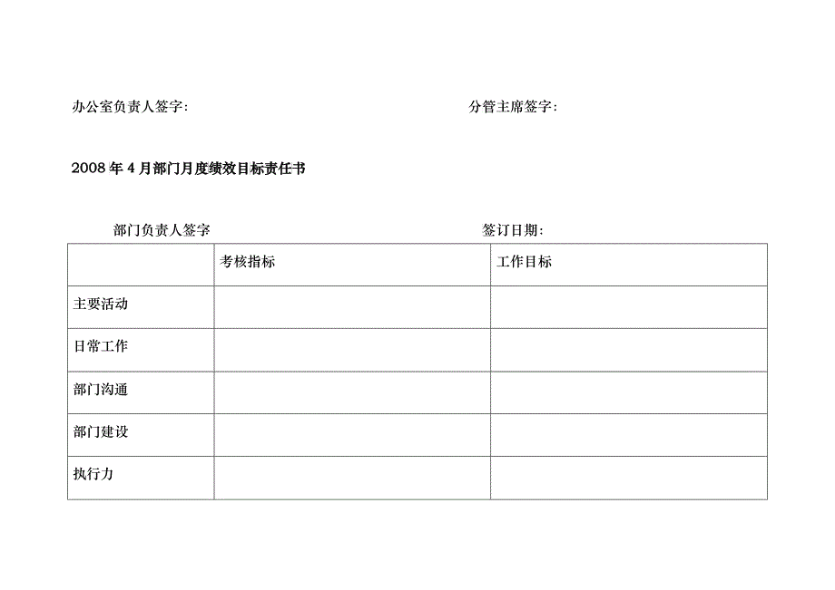 07人力资源班月度绩效目标责任书_第2页