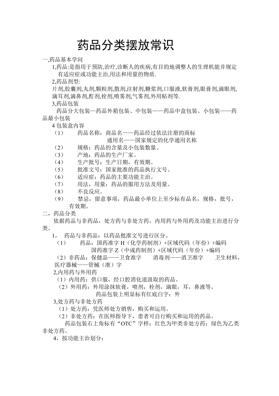 药店药品陈设分区知识_第1页