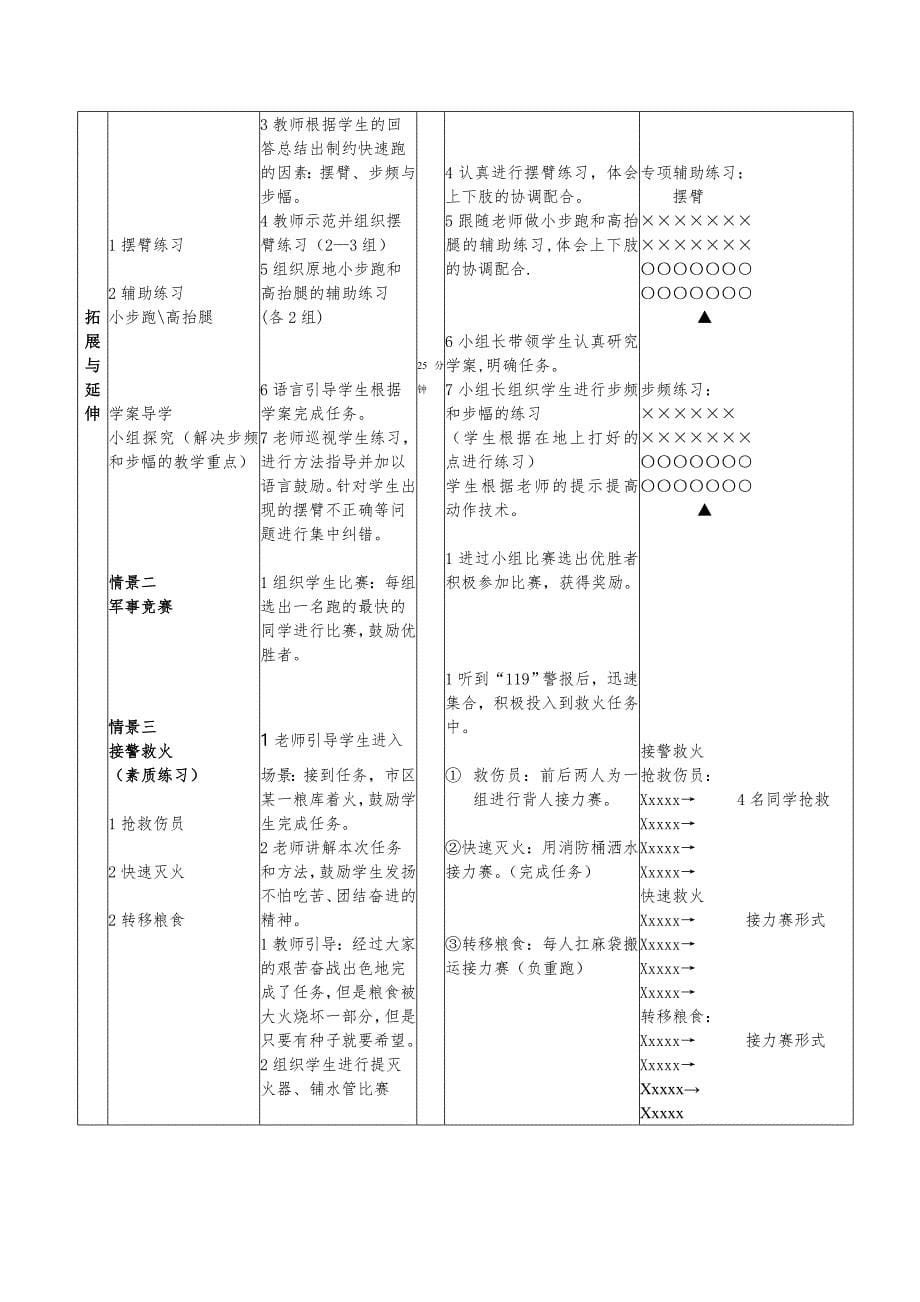 小学快速跑教学设计_第5页