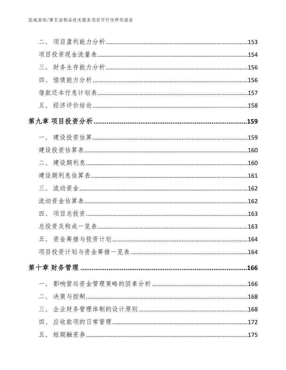 黄石卤制品技术服务项目可行性研究报告（模板参考）_第5页