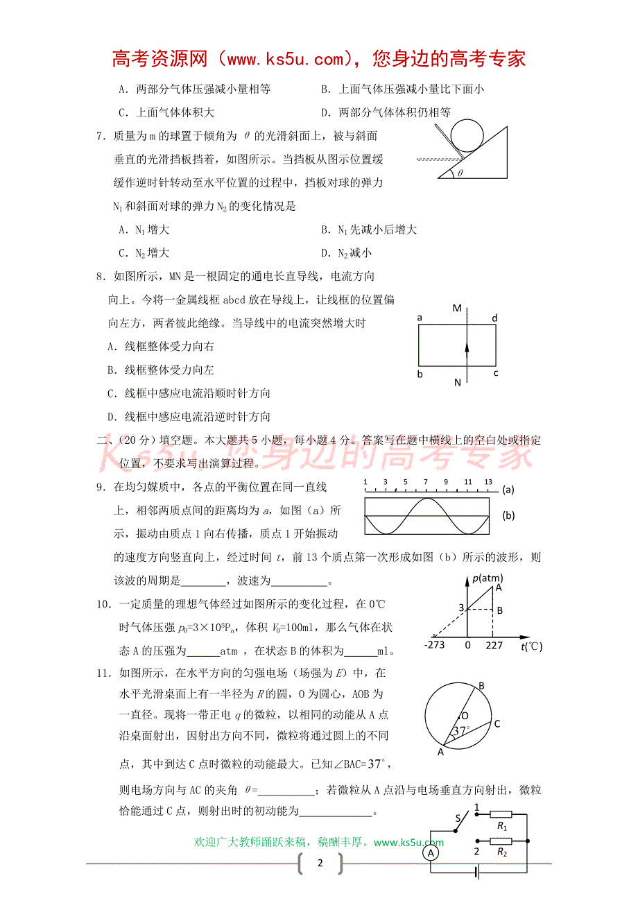 上海市高考模拟质量检测_第2页