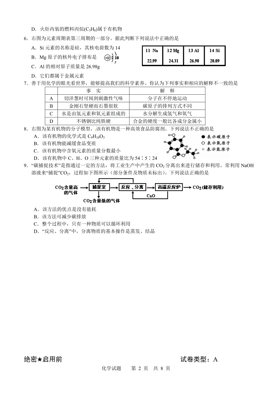 山东省东营市2012年中考化学试题(word版含答案).doc_第2页