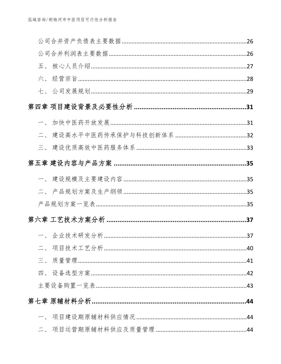 胡杨河市中医项目可行性分析报告_模板_第4页