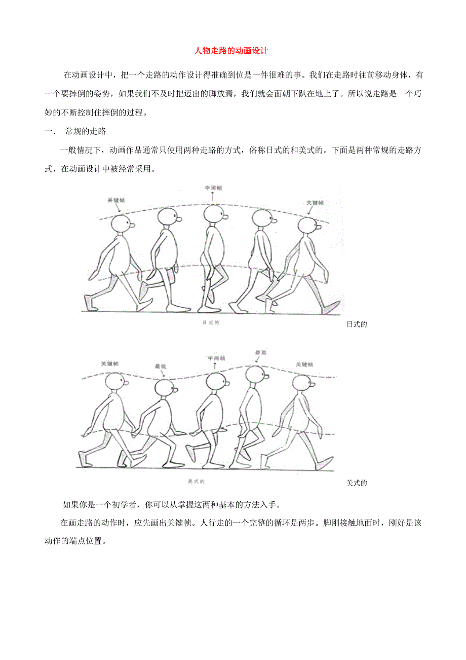 人物走路的动画设计.doc_第1页