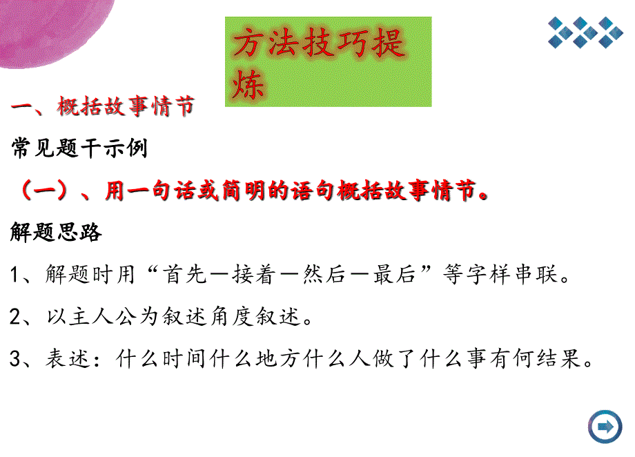 专题一--梳理故事情节--概括情感变化课件_第3页