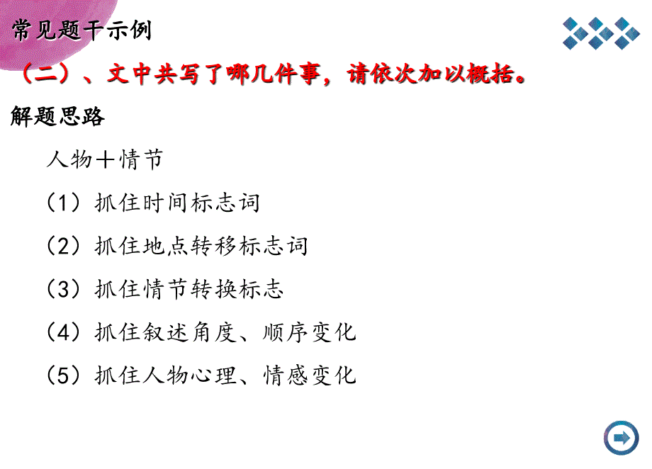 专题一--梳理故事情节--概括情感变化课件_第4页