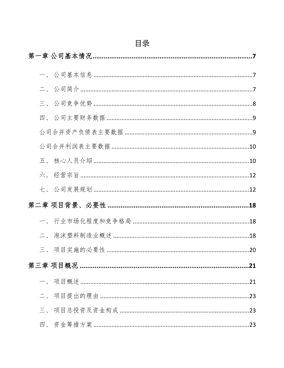 海南高分子泡沫塑料项目可行性研究报告(DOC 72页)_第1页