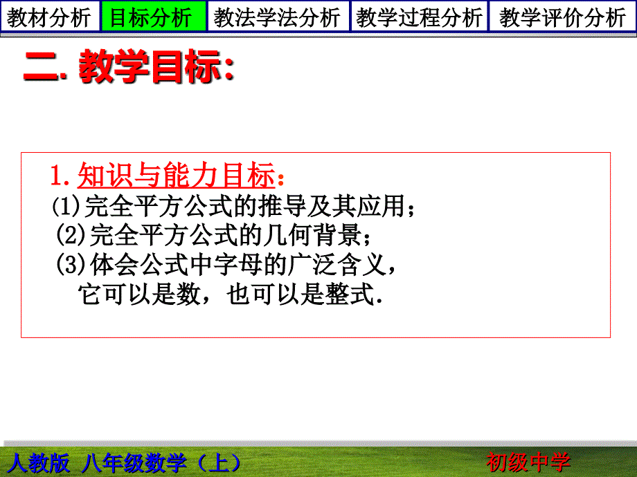 2018秋人教版八年级上册数学说课课件：14.2.2完全平方公式2_第4页