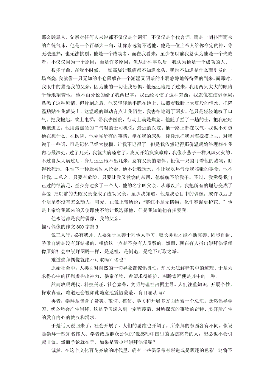 描写偶像的作文800字汇总五篇_第2页