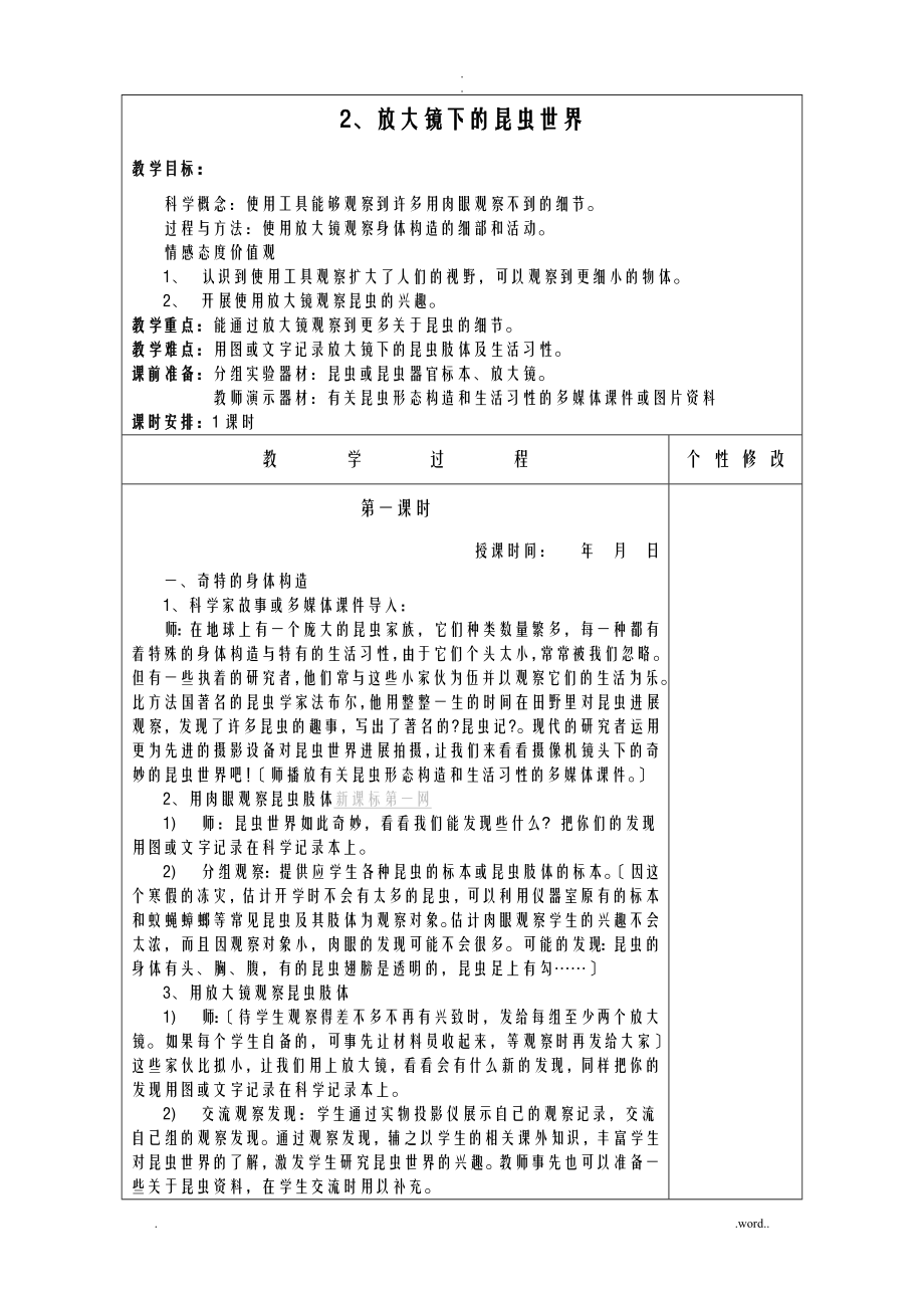 六年级科学下册教案全册_第3页