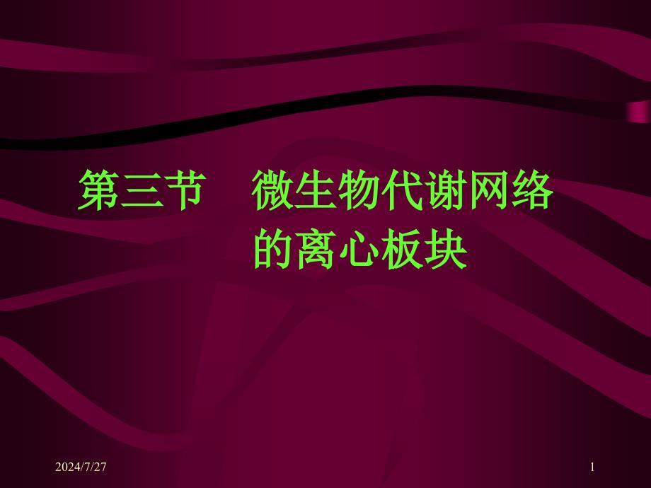 教学课件第三节微生物代谢网络的离心板块_第1页